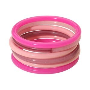 6PCS - Stackable Resin Bangle Multi Layered Bracelets